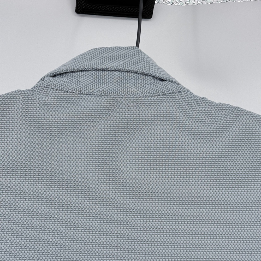 Kuhl Polo Shirt Mens Size L Gray Textured Short Sleeve Dual Chest Pockets - Picture 9 of 14
